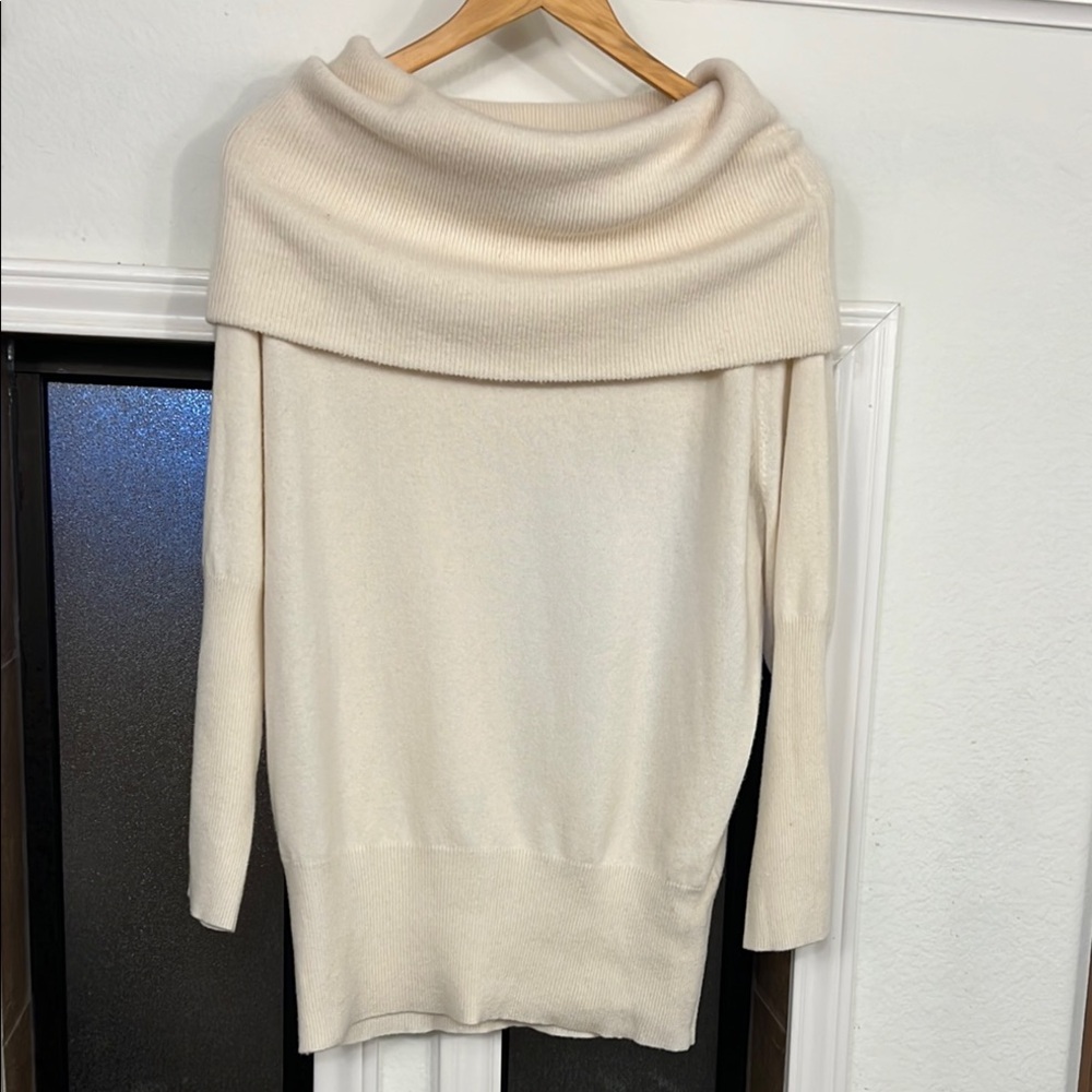 7Seven for All Mankind Elegant Cream Off-Shoulder Sweater
